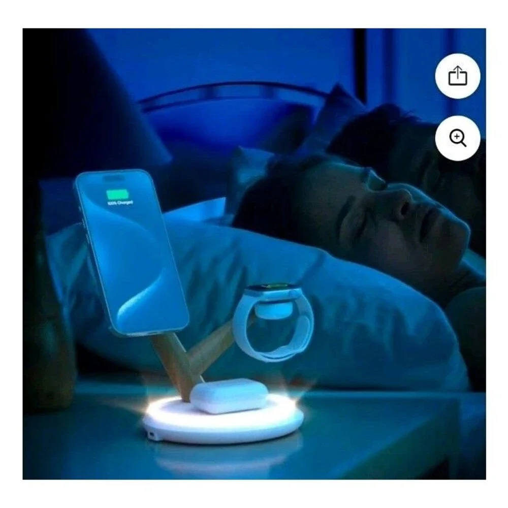 Atomi Qi2 Magnetic Wireless Charging Stand - Phone, Watch and Earbud Charging